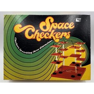 Space Checkers 3D Board Game Pleasantime No. 1350 Big Bang Theory COMPLETE 1971